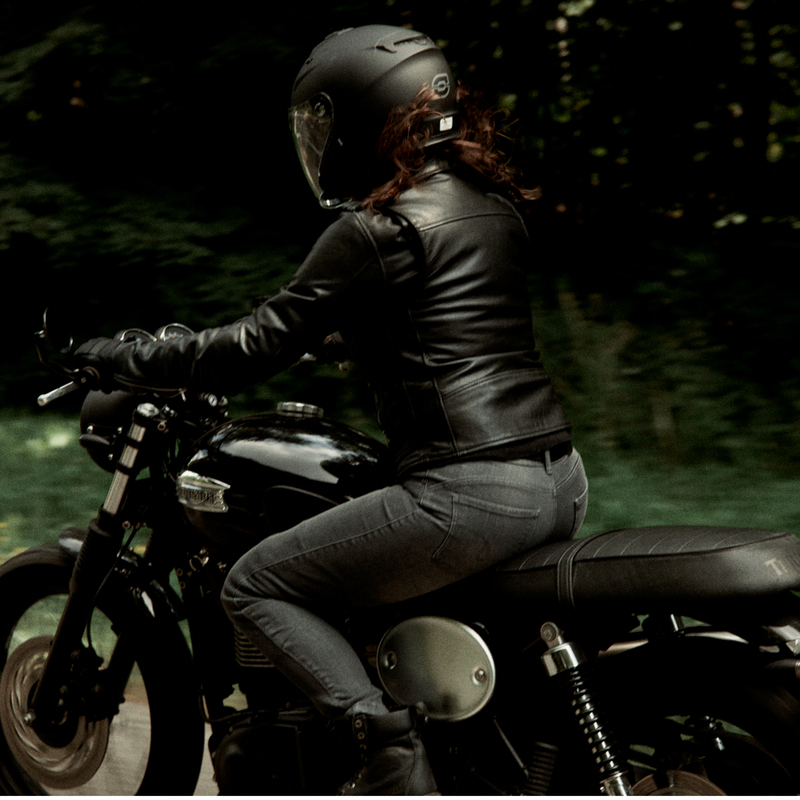 KURTKA MOTOCYKLOWA SKÓRZANA DAMSKA OZONE RAMONES BLACK WL