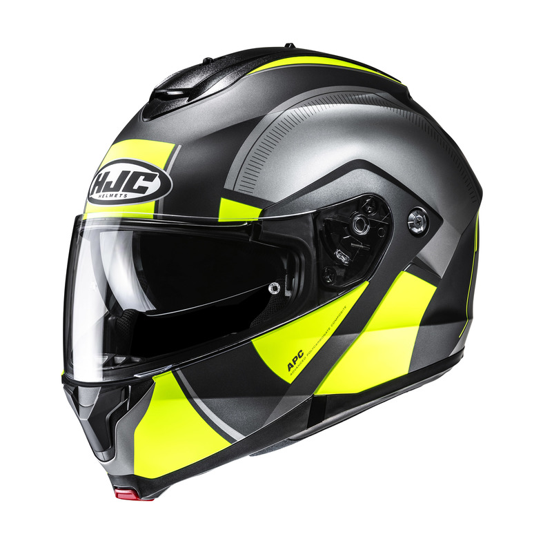KASK MOTOCYKLOWY HJC C91N JYN GREY YELLOW L
