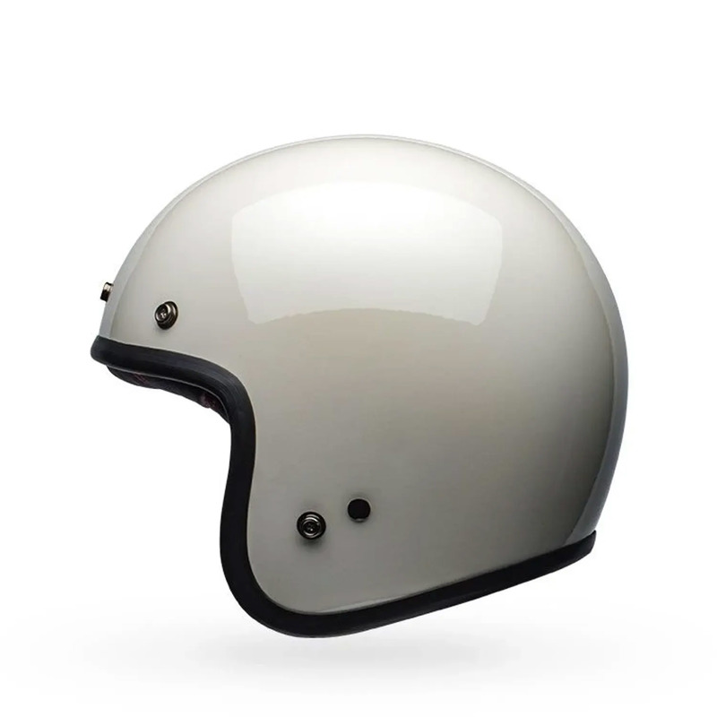 KASK MOTOCYKLOWY BELL CUSTOM 500 SOLID VINTAGE WHITE M
