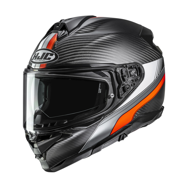 KASK MOTOCYKLOWY HJC F72 CARBON EOS BLACK ORANGE M