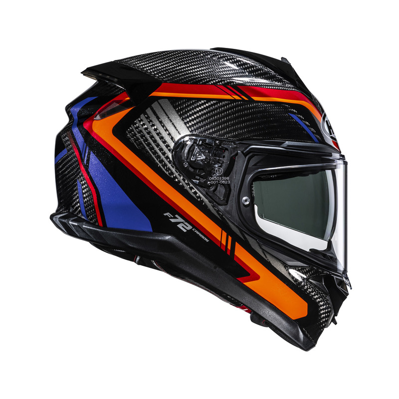 KASK MOTOCYKLOWY HJC F72 CARBON KAIRO BLACK ORANGE XL