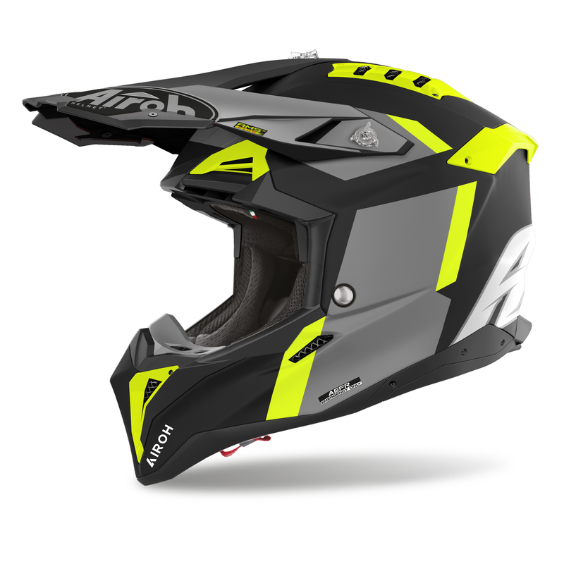 KASK MOTOCYKLOWY AIROH AVIATOR 3 GLORY YELLOW MATT