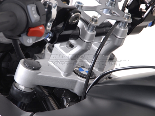 ZESTAW PODWYŻSZAJĄCY KIEROWNICĘ SW-MOTECH 30MM BMW R 1200 GS/ADV (08-) SILVER