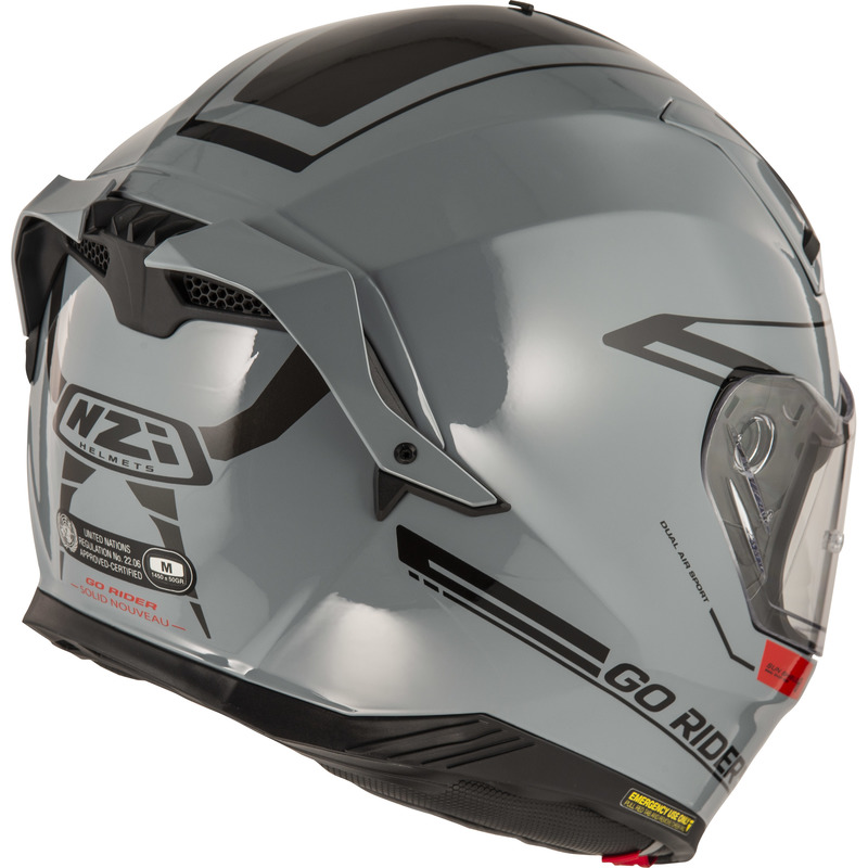 KASK MOTOCYKLOWY NZI GO RIDER STREAM DUO SOLID NOUVEAU NARDO GREY S