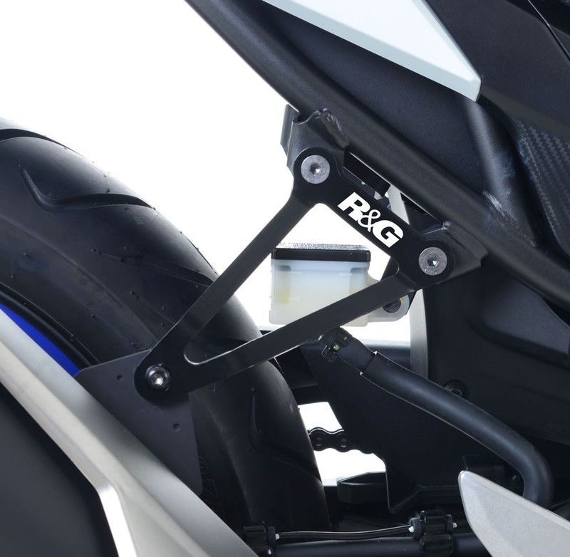 MOCOWANIE WYDECHU + ZAŚLEPKA PODNÓŻKA RG RACING HONDA CBR500R 16-, CB500F 16- BLACK