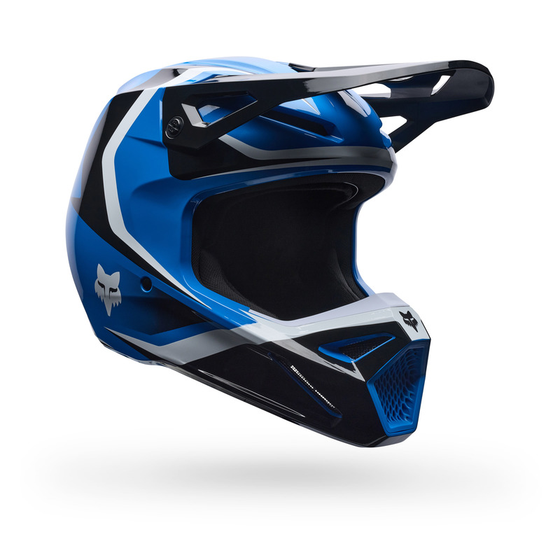KASK MOTOCYKLOWY JUNIOR FOX V1 FRAME BLUE