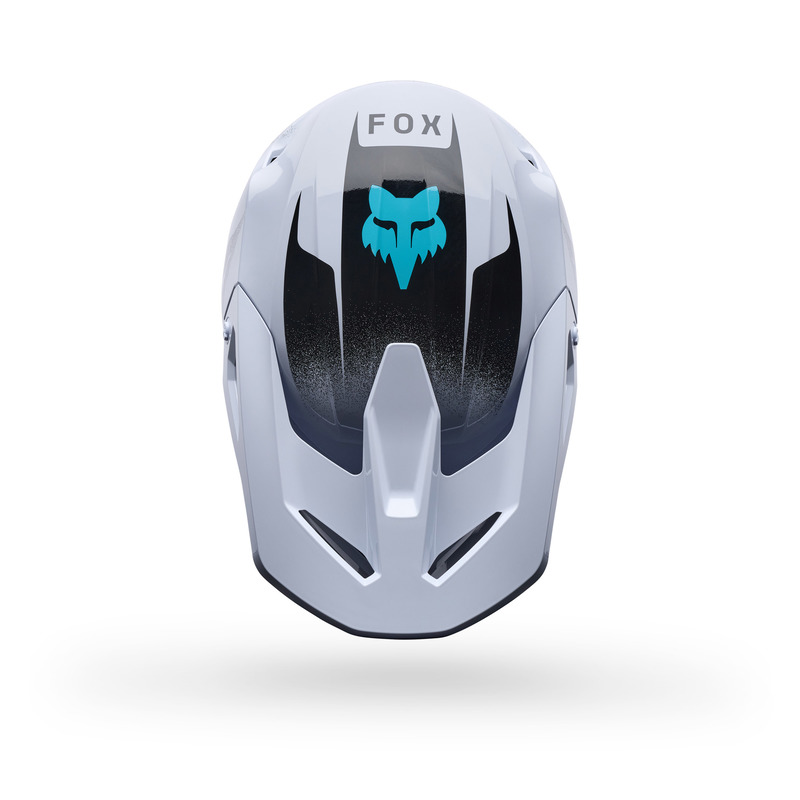 KASK MOTOCYKLOWY FOX V1 CLUTCH WHITE BLACK
