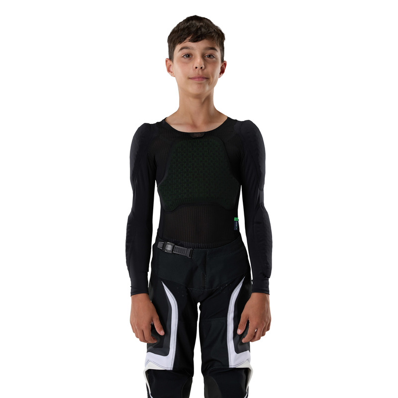 KOSZULKA Z OCHRANIACZAMI JUNIOR FOX BASEFRAME PRO LS BLACK YS