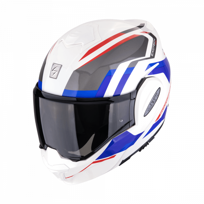 SCORPION KASK EXO-TECH FURIO WHITE-RED-BLUE L