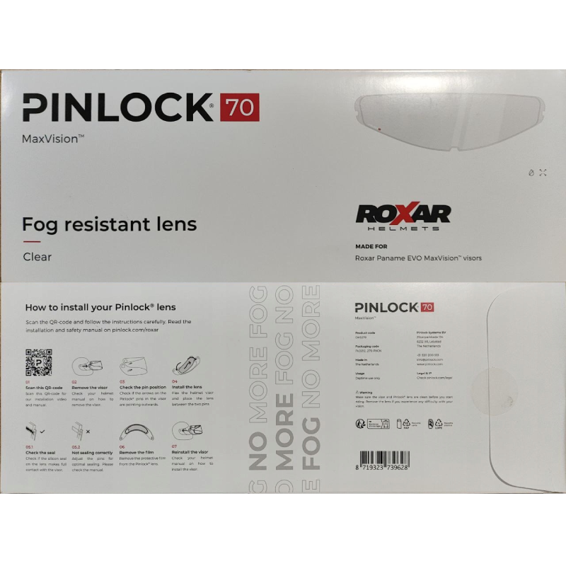 ROXAR HELMETS Pinlock do kasku Paname Evo ROXAR (DKS279 Clear 70)