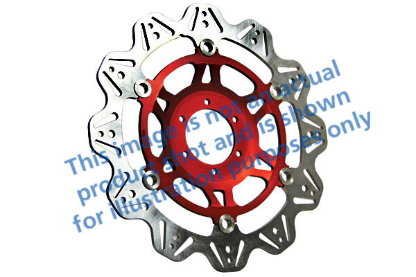 Tarcza hamulcowa motocyklowa EBC VR1120RED VEE, czerwona
