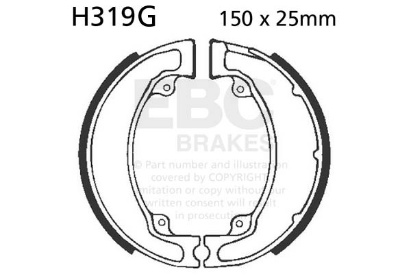 Szczęki hamulcowe nacinane EBC H319G (1 kpl.)