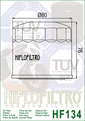 Hiflofiltro FILTR OLEJU HIFLO HF134 SUZUKI GSXR (85-87)