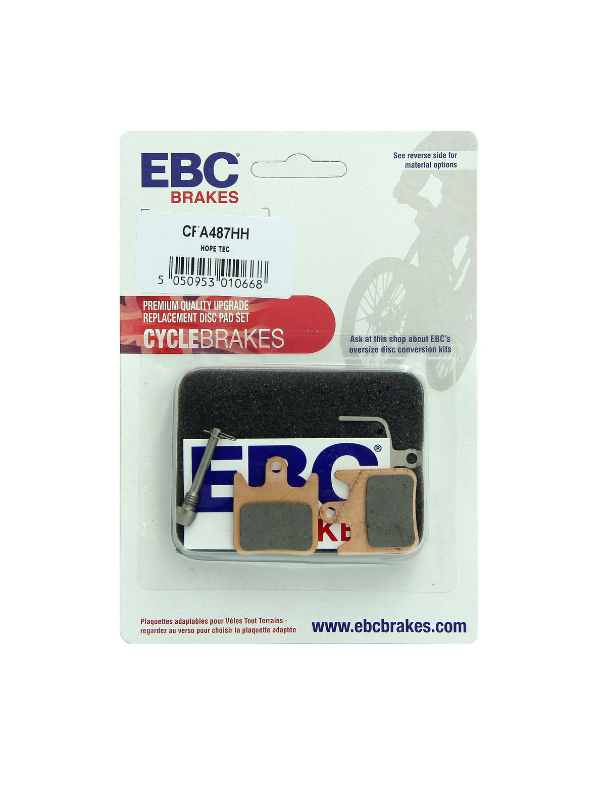 CFA487HH - Klocki hamulcowe rowerowe (spiekane) EBC Brakes