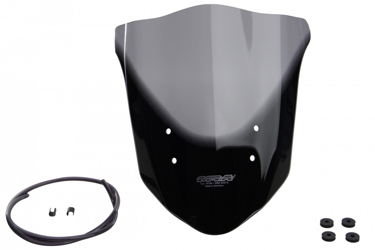 Szyba motocyklowa MRA KAWASAKI ER 6 N ER650E 2012-, forma T, przyciemniana