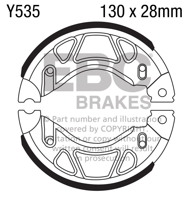 EBC Brakes Szczęki hamulcowe EBC Y535 (1 kpl.)