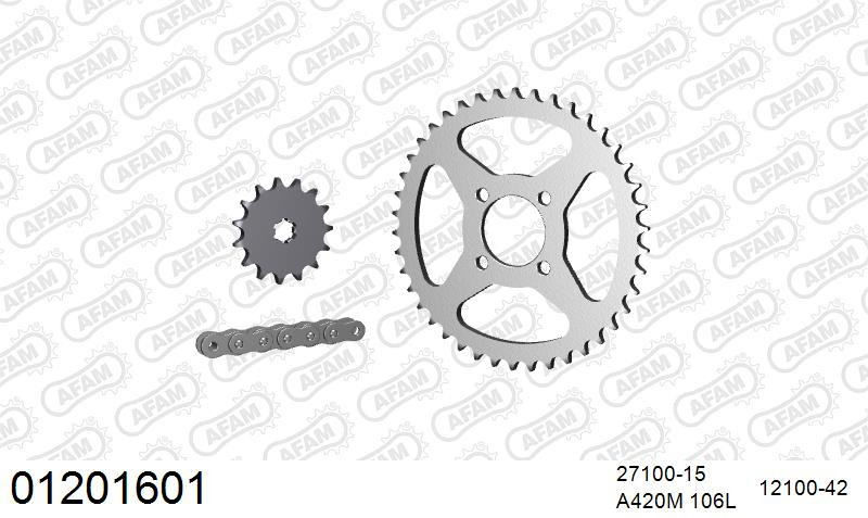 Zestaw napędowy AFAM do YAMAHA DT 50 MX Automatique France
