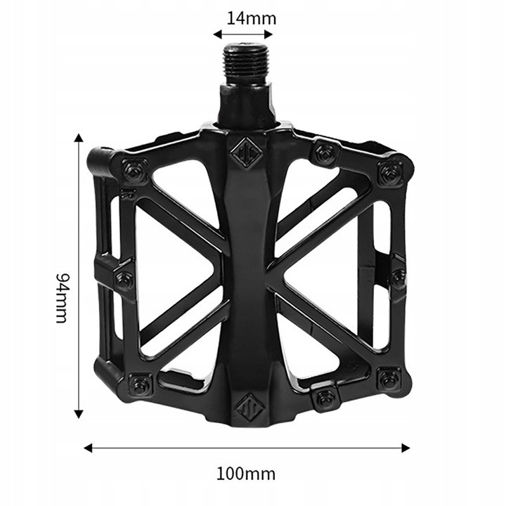 Pedały rowerowe platformowe MTB ROXAR aluminiowe, czarne