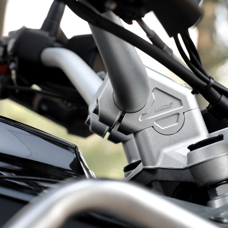 LOBOO Podwyższenie kierownicy do BMW R1200GS/ADV/S1000XR/1250ADV, podwyższenie 30mm, przybliżenie 26mm