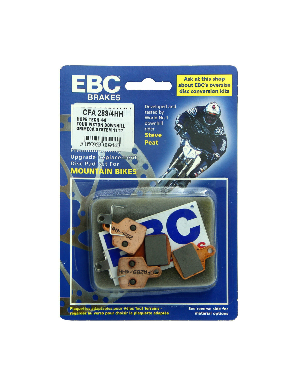 CFA289/4HH - Klocki hamulcowe rowerowe (spiekane) EBC Brakes