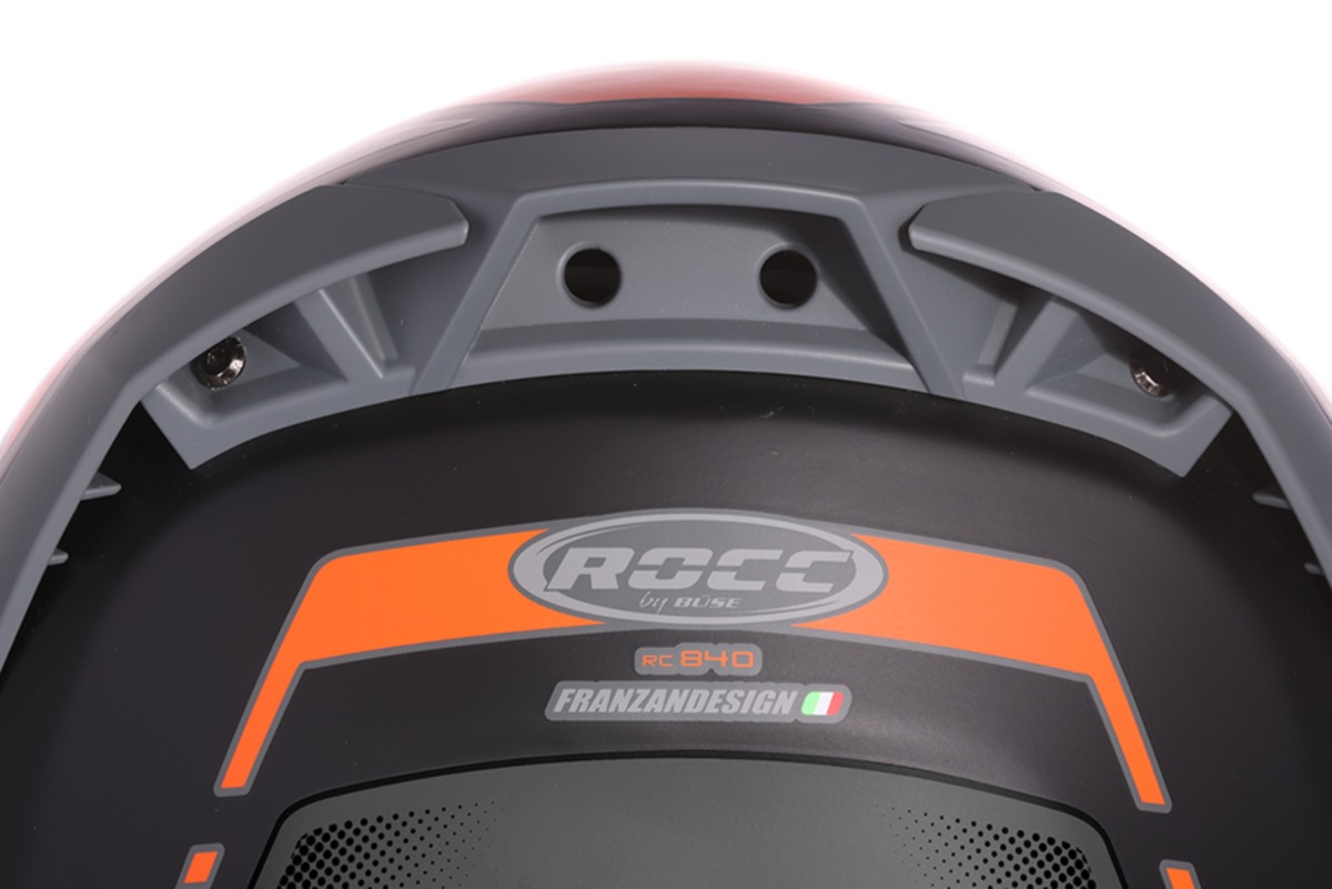 Kask motocyklowy ROCC 841 szaro-pomarańczowy