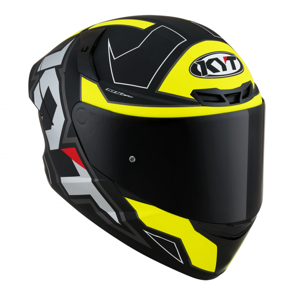 Kask Motocyklowy KYT TT-COURSE ELECTRON matowy czarny/żołty