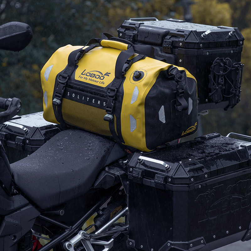 LOBOO Torba motocyklowa TPU żółta 80L