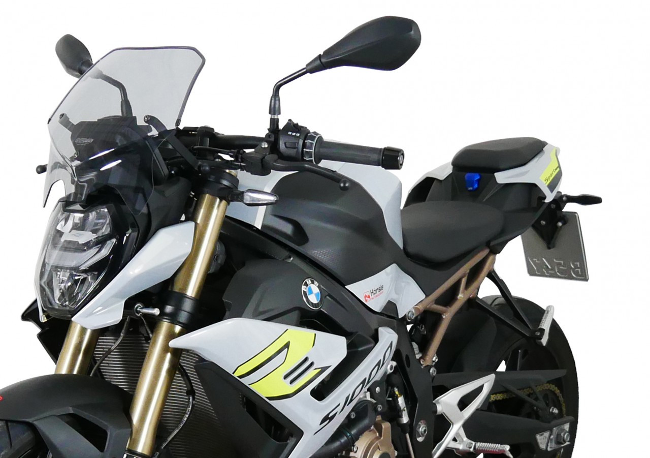 Szyba motocyklowa MRA BMW S1000 R 2021-, forma NSPN, przyciemniana