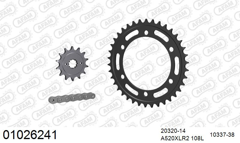 Zestaw napędowy AFAM do HONDA CBR 250 R B,C,D, CBR 250 RA ABS B,C,D