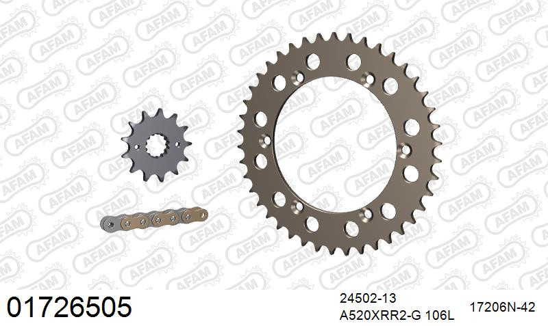 Zestaw napędowy AFAM do KAWASAKI KLX 250 S H6F,H7F, KLX 250 S TAF,TBF,TCF,TDF,TEF