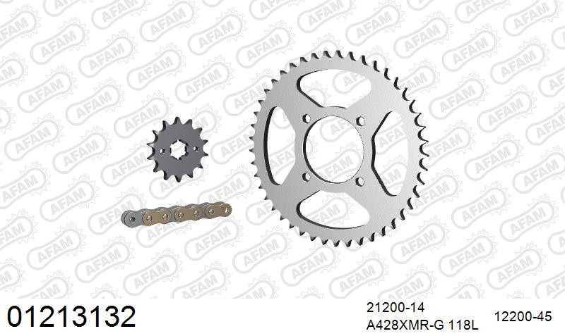 Zestaw napędowy AFAM do YAMAHA YBR 125 ED