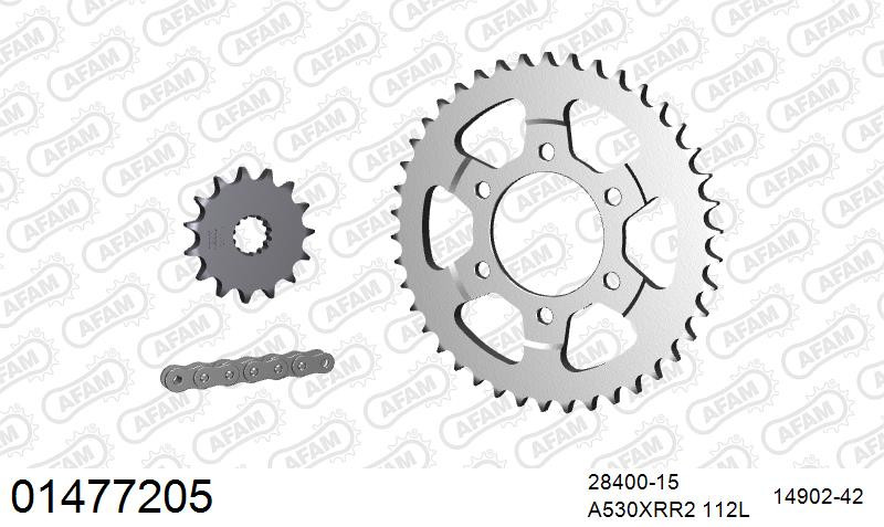 Zestaw napędowy AFAM do SUZUKI GSX 750 Inazuma W,X,Y,K1,K2,K3