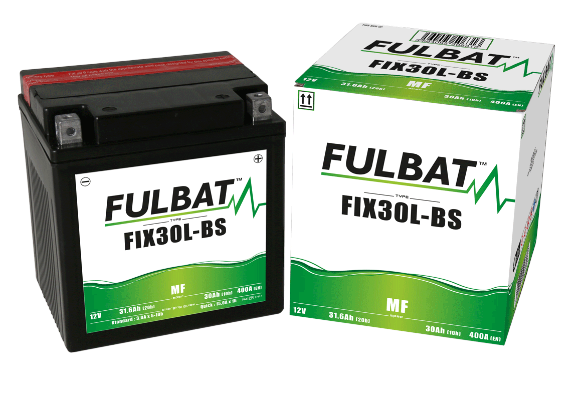 Akumulator FULBAT FUL MF - FIX30L-BS / YIX30L-BS (suchy, bezobsługowy, kwas w zestawie)