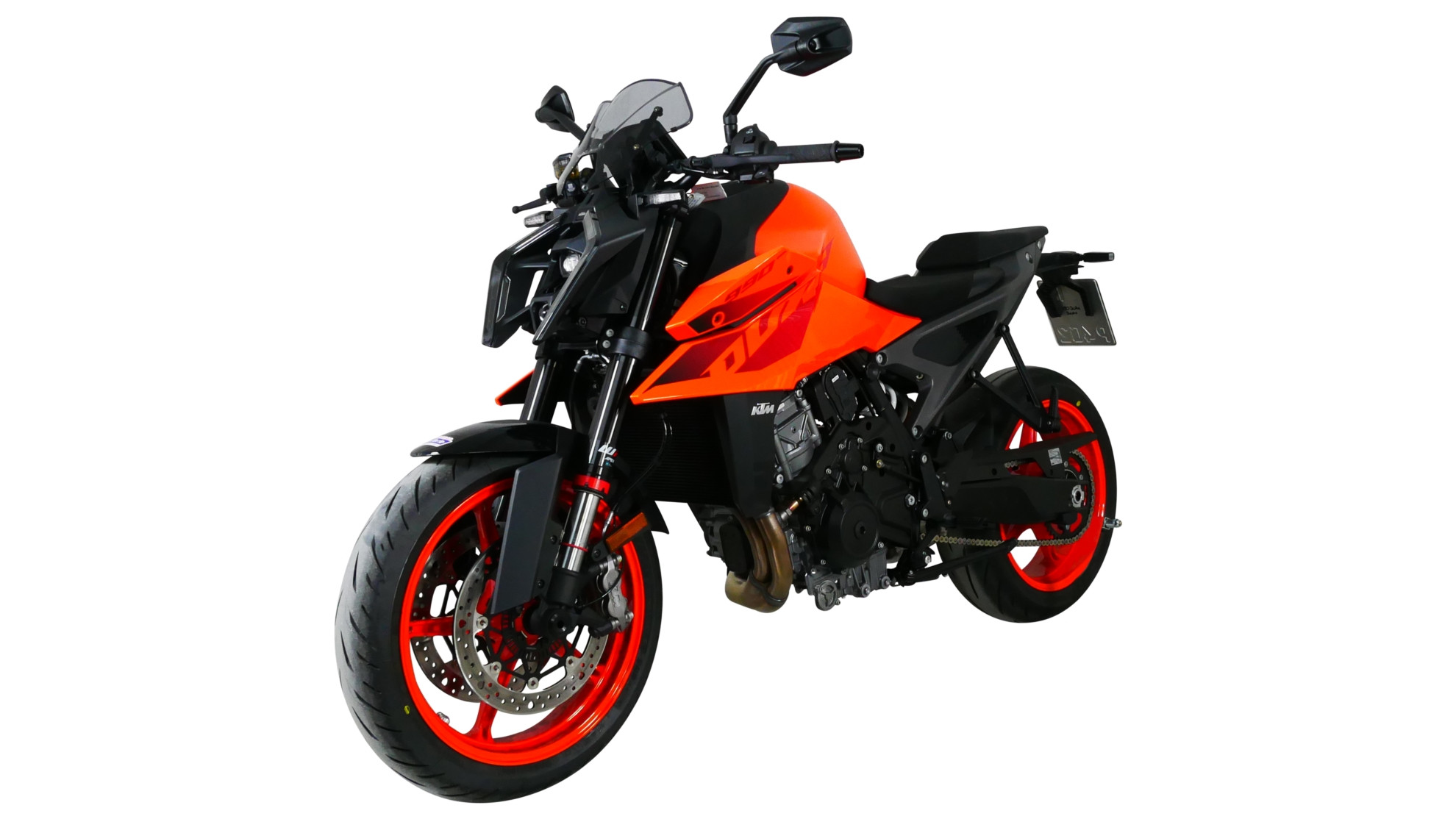 Szyba motocyklowa MRA KTM DUKE 990 2024-, forma NSPM, przyciemniana