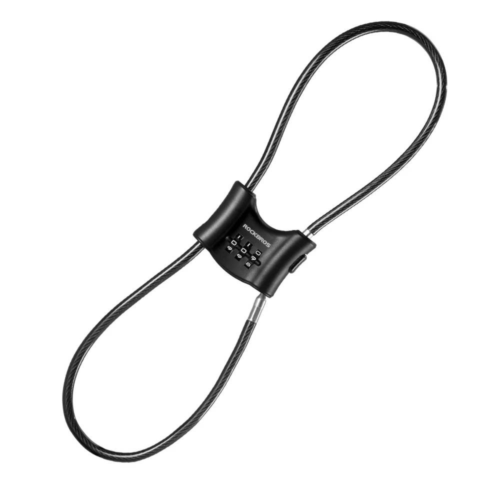 Zapięcie rowerowe, antykradzieżowe, linka 5,5 mm ROCKBROS 32120011001 czarny