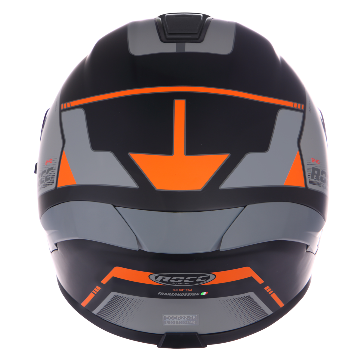 Kask motocyklowy ROCC 841 szaro-pomarańczowy
