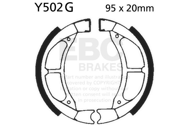EBC Brakes Szczęki hamulcowe nacinane EBC Y502G (1 kpl.)