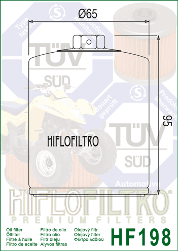 FILTR OLEJU HIFLO HF198 POLARIS 570/600/700/800/900, VICTORY