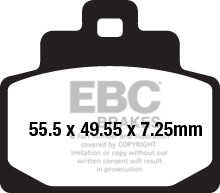 EBC Brakes Klocki hamulcowe EBC SFA681 skuterowe (kpl. na 1 tarcze)