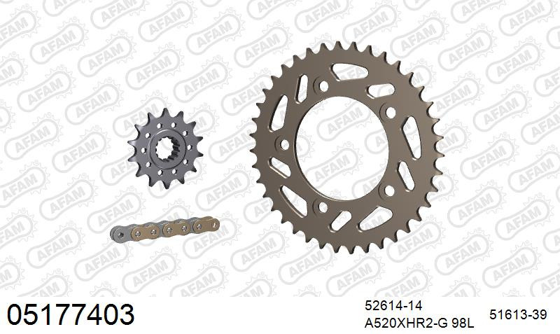 Zestaw napędowy AFAM do DUCATI 749 Dark, 749 Monoposto-Biposto, 749 R, 749 S