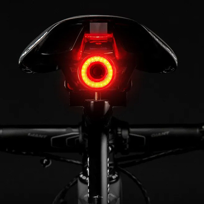 Lampka rowerowa tylna Rockbros TL907Q51 LED USB ze światłem STOP pod siodło