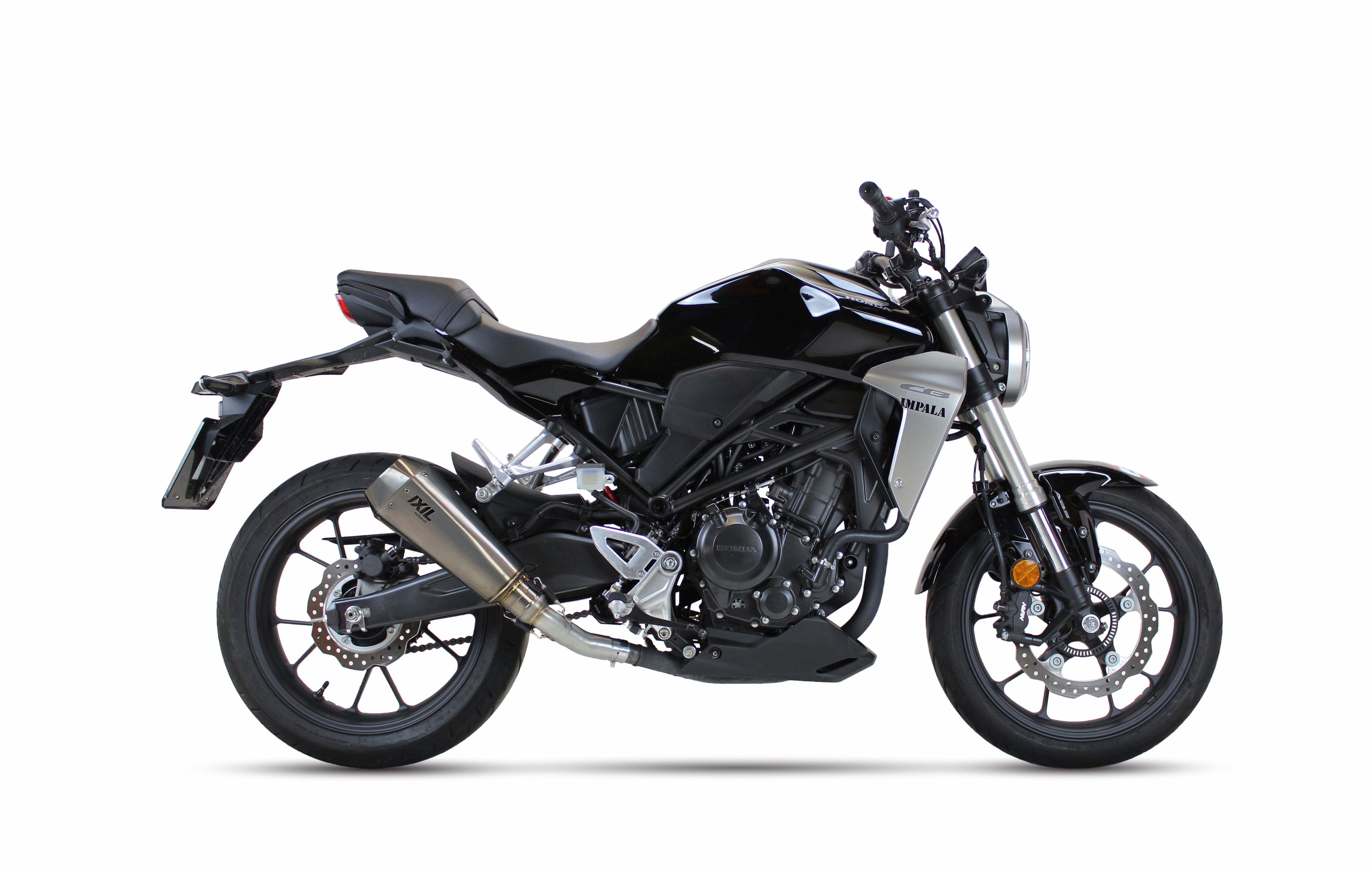 Tłumik IXIL HONDA CB 300 R 18-20 (NC55) typ RB (waga: 900g, długość: 230 mm., materiał: Inox AISI304, kolor: Black painted) SLIP
