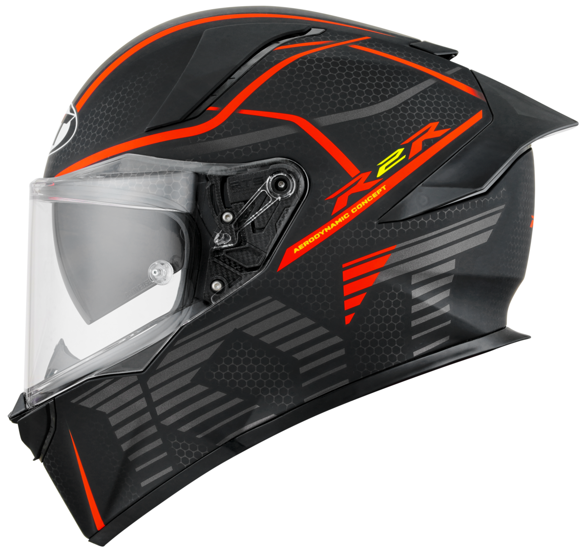 Kask Motocyklowy KYT R2R CONCEPT matowy czarny/czerwony ECE/ONU 22-06