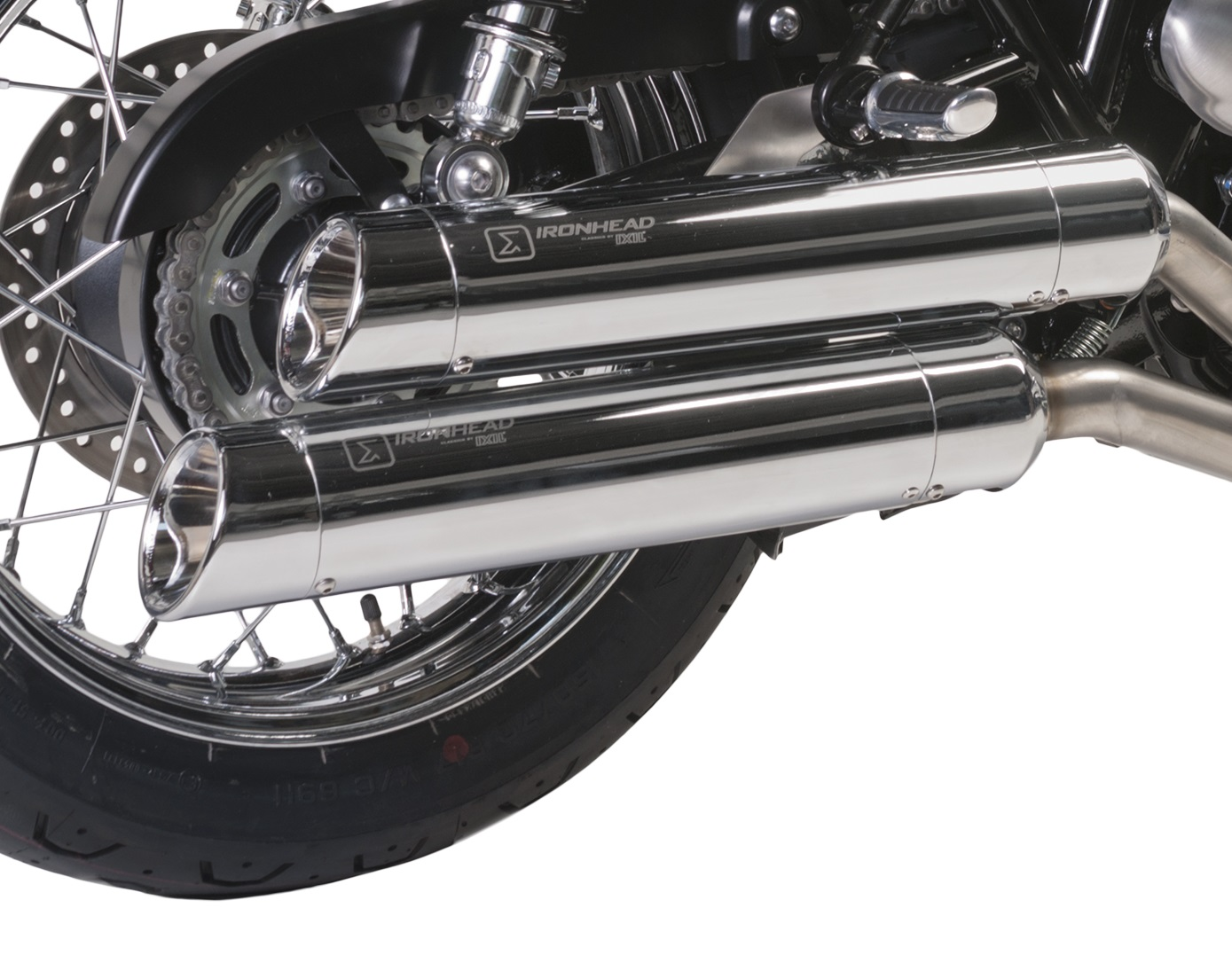 IRONHEAD END CAPS typ CAP (długość: Ø 88 mm., materiał: Inox AISI304, kolor: Bright chrome) SLASHED END CAP (CHROME)