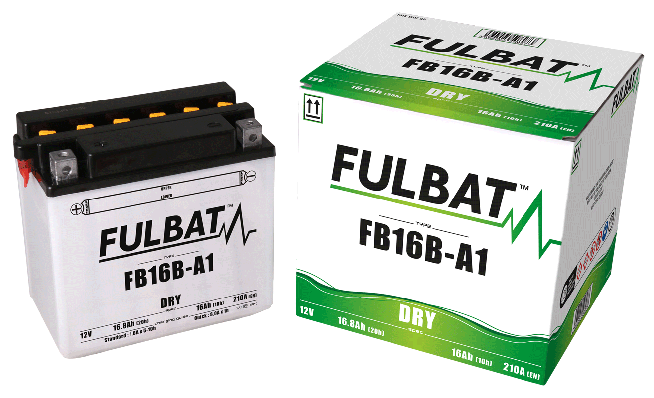 Akumulator FULBAT FUL DRY - FB16B-A1 / YB16B-A1 (suchy, obsługowy, kwas w zestawie)