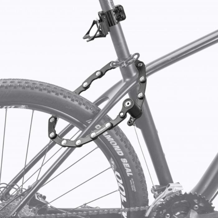 Zabezpieczenie rowerowe składane ROCKBROS (WD795) czarne, hartowana stal