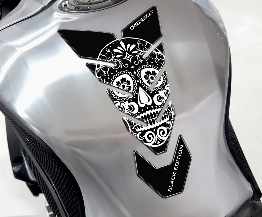ONEDESIGN Tankpad czarny EDITION skull 4