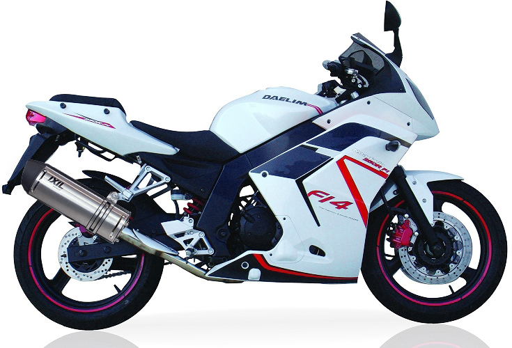 Tłumik IXIL DAELIM ROADWIN 250 R 12-15 typ SOVE (waga: 3000g, długość: 423 mm., materiał: Inox AISI304, kolor: Black painted) BO