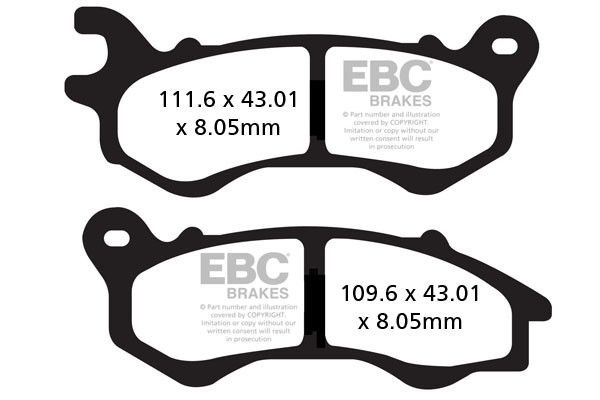 EBC Brakes Klocki hamulcowe EBC SFA603HH skuterowe (kpl. na 1 tarcze)