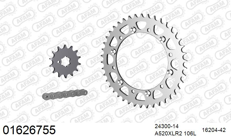 Zestaw napędowy AFAM do KAWASAKI KLX 250 E1,F1,E2,G1,F2,G2,E3,F3,F4